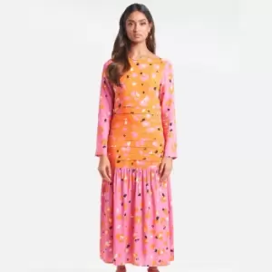 Image of Never Fully Dressed Womens Pink Animal Mona Dress - Pink - UK 10