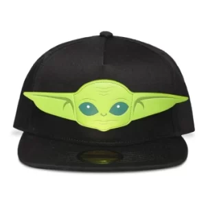 image of STAR WARS The Mandalorian Grogu 3D Face Novelty Cap, Child, 5 to 6 Years, Black (SB750678STW)