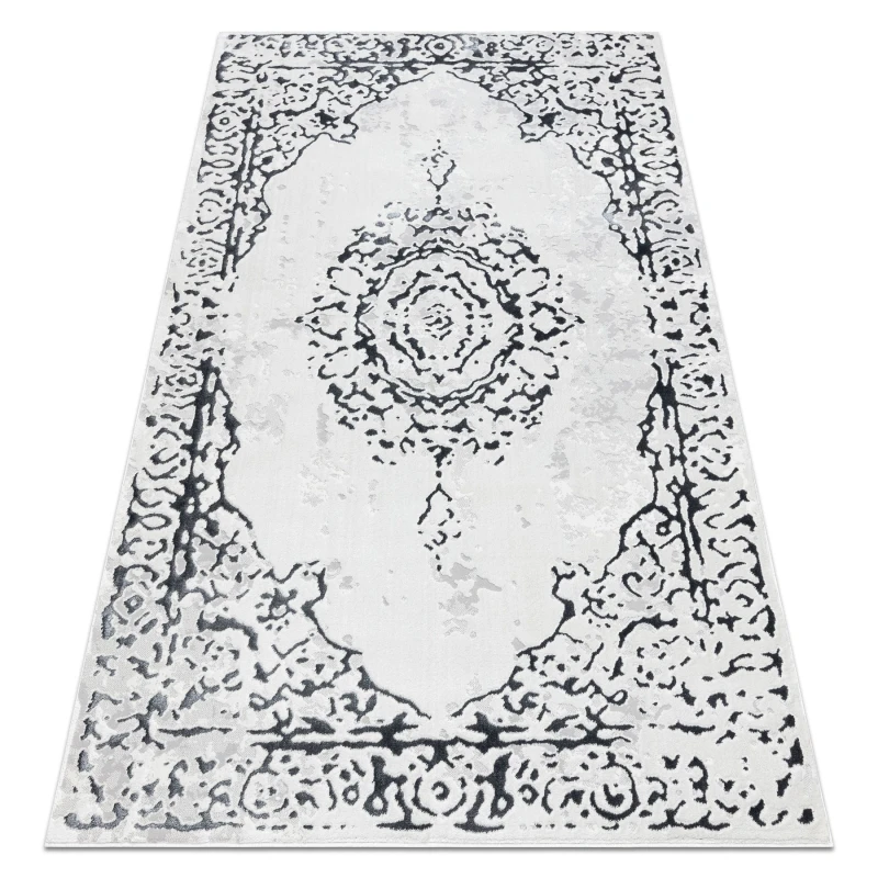 Image of RugsX Carpet Allure 1961 Ornament, Frame - Structural, Stylish, Glamour White / Grey 160X220 Cm