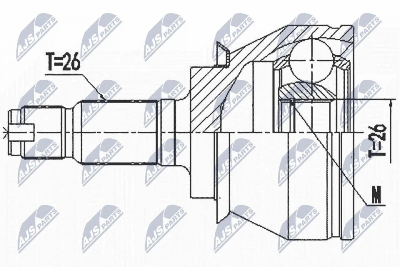 Image of NTY CV joint kit NTY NPZ-BM-020