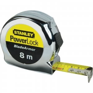 image of Stanley Powerlock Blade Armor Tape Measure Metric 8m 25mm