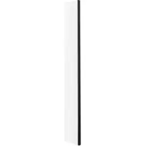 Hudson Reed - 215mm x 1950mm Wetroom Return Screen with Black Fittings - WRSBP250 - Silver