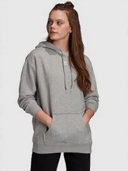 Image of Adidas Originals Trefoil Essentials Hoodie - Grey