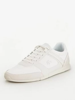 image of Lacoste Menerva Trainers - White/Off White, Size 11, Men