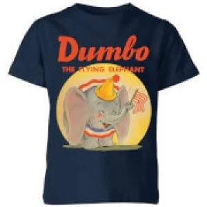 Image of Dumbo Flying Elephant Kids T-Shirt - Navy - 11-12 Years