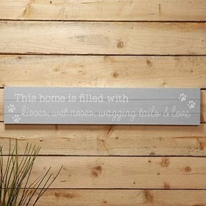 Image of Love Life Giant Plaque - Kisses, Wet Noses & Wagging Tails