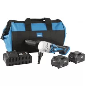 image of Draper D20 20V Brushless Nibbler Kit (+2 x 5Ah Batteries, Charger and Bag)