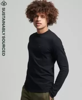 Image of Superdry Mens Organic Cotton Vintage Logo Embroidered Top Black - Size: L