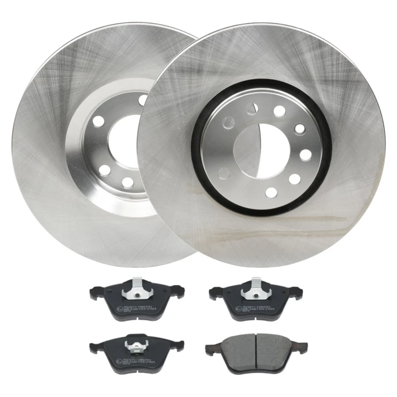 Image of RIDEX 3405B1962 Brake disc and pads set Front Axle, Brake Disc Type: Externally Vented Brake Set,disc brakes (3405)