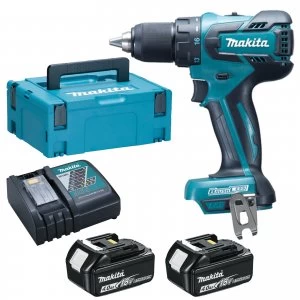 image of Makita DDF459 18v Cordless LXT Brushless Drill Driver 2 x 4ah Li ion Charger Case