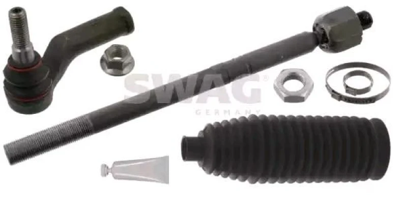 Image of SWAG 55 94 7935 Tie Rod Front Axle Left, with bellow Rod Assembly (284)