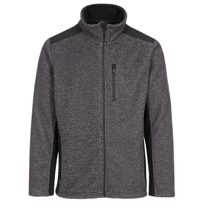 Image of Trespass Trespass Men Farantino Fleece Jacket in Dark Grey Size: X-Small Dark Grey XS Male 5059699395855