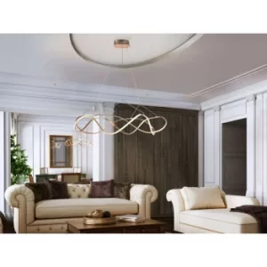 Image of Molly Integrated LED Ceiling Pendant Rose Gold, Dimmable, Remote Control