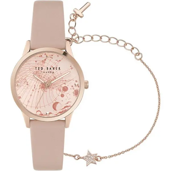 image of Ted Baker Fitzrovia Constellation Watch BKGFW2301 - Rose Gold and Pink One Size