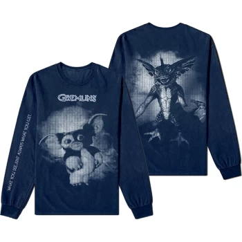 Image of Warner Bros - Gremlins Graphic Unisex X-Large T-Shirt - Blue