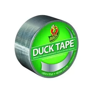 image of Ducktape Coloured Tape 48mmx9.1m Chrome Silver Pack of 6 280621