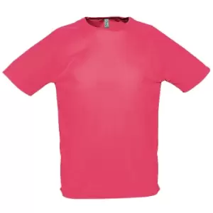 Image of SOLS Mens Sporty Short Sleeve Performance T-Shirt (3XL) (Neon Coral)