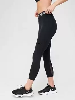 image of Nike Pro Training 365 Crop Legging - Black, Size L, Women