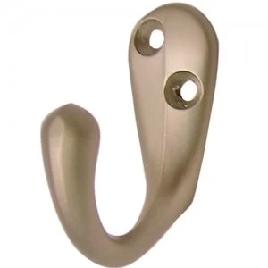 image of Select Hardware Robe Hook Brass/Nickel 2 Pack