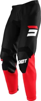 Image of Shot Raw Burst Motocross Pants, black-red, Size 40, black-red, Size 40