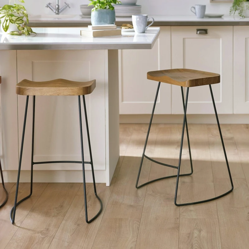 Image of Julian Bowen Julian Bowen Travis Pair of Bar Stools - Brown