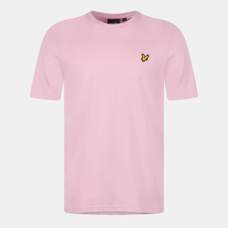 Image of Lyle & Scott Pink Light Plain T-Shirt Pink Male XL 237648UK