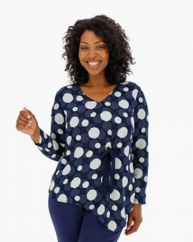 Image of I.scenery Asymmetric Hem Printed Blouse