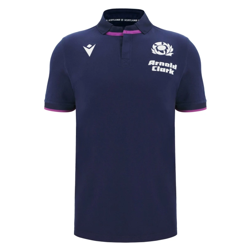 Image of Macron Scotland Rugby Home Shirt 2025 Adults Replica Shirts Small Blue 37237018350