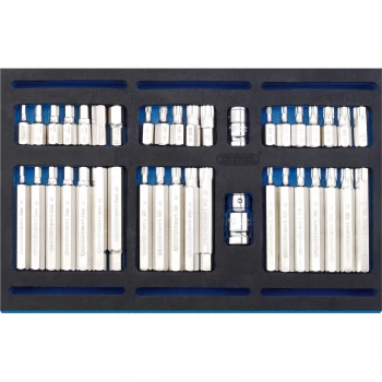 image of Draper 40 Piece Screwdriver Insert Bit Set In Eva Insert Tray