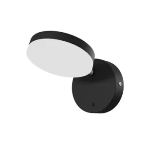 Image of Modern Fad Integrated LED Black Wall Lamp