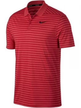 image of Mens Nike Victory Stripe Polo Red