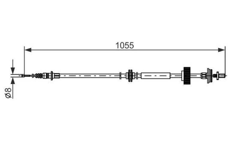 Image of Bosch 1 987 482 791 Brake Cable 1055mm Cable,parking brake (124)