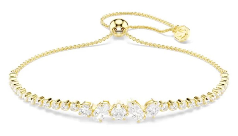 Image of Swarovski 5747939 Mesmera bracelet, Mixed cuts, White, 18K Jewellery
