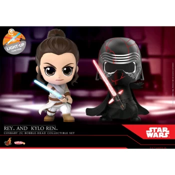Image of Hot Toys Cosbaby - Star Wars Rise of Skywalker (Size S) - Rey & Kylo Ren (Set of 2)