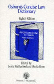 Image of Osborns Concise Law Dictionary by P. G Osborn and L. a Rutherford and Sheila Bone Book