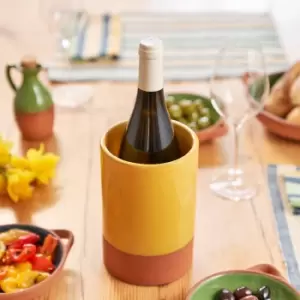 image of Dexam Sintra Glazed Terracotta Wine Cooler Yellow