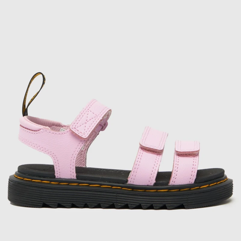 Image of Dr. Martens Kids Klaire Junior Sandals Pale Pink, 11 Youth