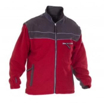 Image of Kiel Fleece Red/Grey - Size 2XL