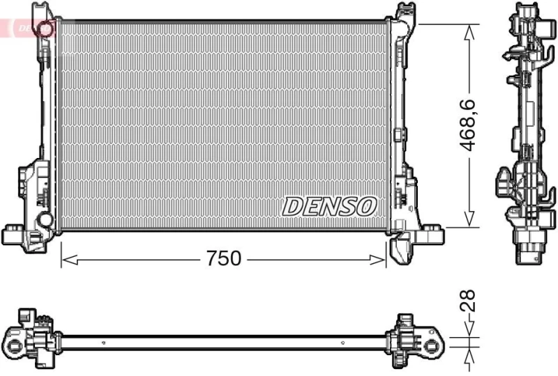 Image of DENSO Engine radiator DENSO DRM09175