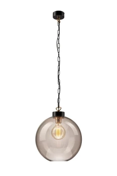 image of Globe Pendant Ceiling Lights Smoky , 1x E27