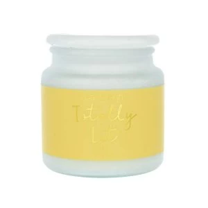 Large Frosted Glass Wax Filled Jar 'Totally Lit' - Mimosa