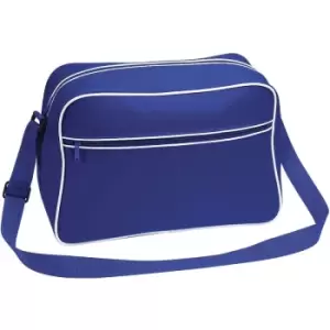 Bagbase - Retro Adjustable Shoulder Bag (18 Litres) (One Size) (Bright Royal/White)