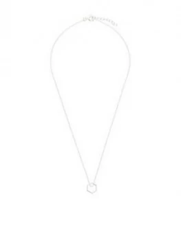Image of Accessorize Sterling Hexagon Pendant Necklace - Silver
