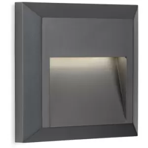 image of Firstlight Enzo LED Resin Wall & Step Light - Square Graphite IP65