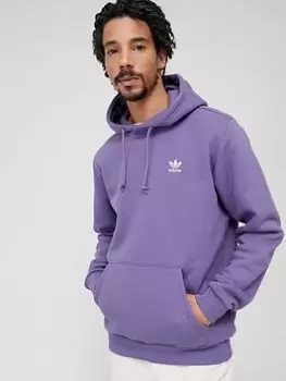 Image of adidas Originals Trefoil Essentials Hoodie - Purple, Purple, Size 2XL, Men