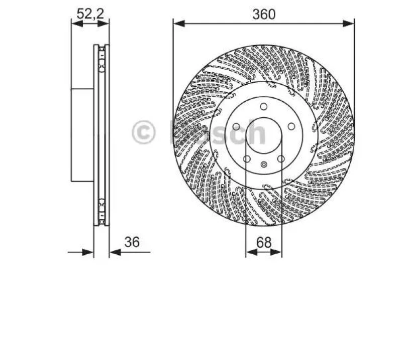 Image of Bosch 0 986 479 D29 Brake disc internally vented, Coated, High-carbon Brake Disc (82)