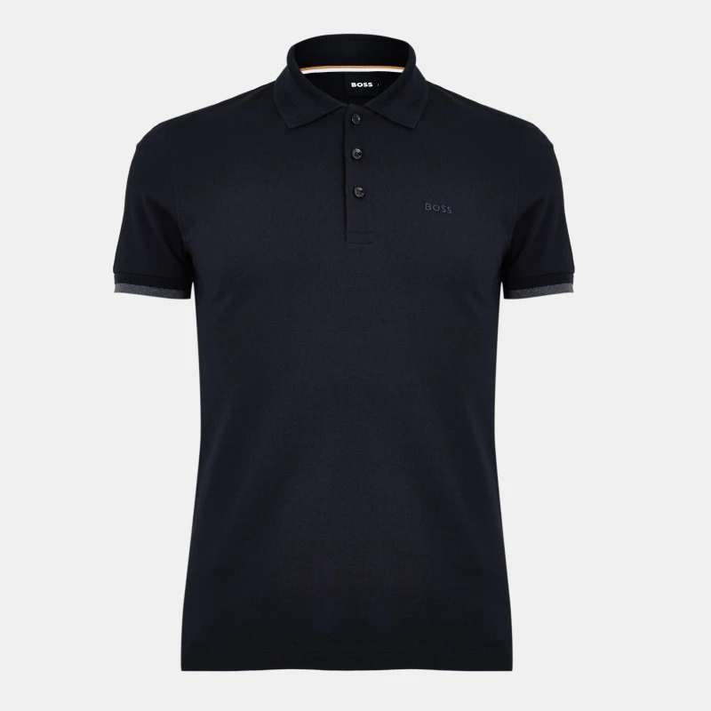 Image of Boss Mens Phillipson Short Sleeve Polo Shirt Short Sleeve Polos S Blue 54242518350