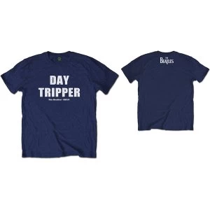 image of The Beatles - Day Tripper Unisex Large T-Shirt - Blue