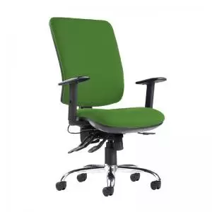 Image of Senza ergo 24hr ergonomic asynchro task chair - Lombok Green