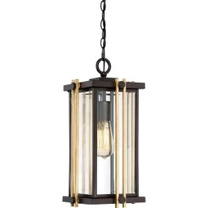 image of 1 Light Medium Chain Lantern - Bronze Finish, E27